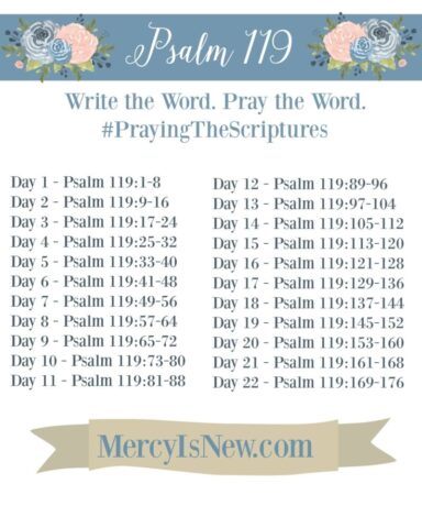Psalm 119 Write the Word Pray the Word