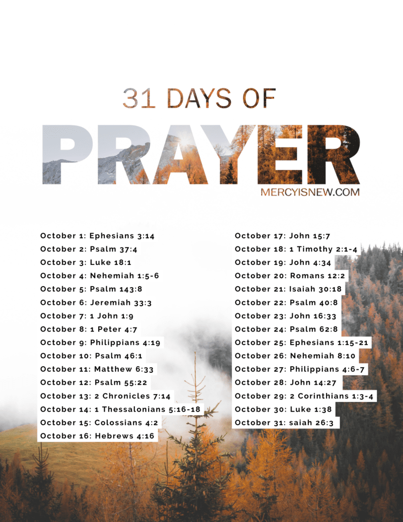 31 days of prayer