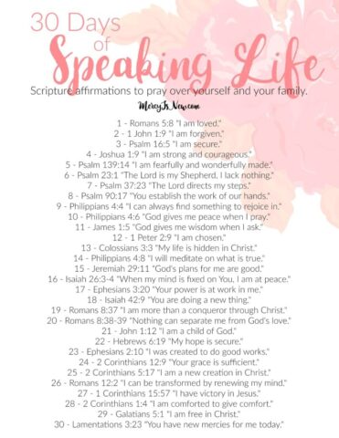 30 Days of Speaking Life