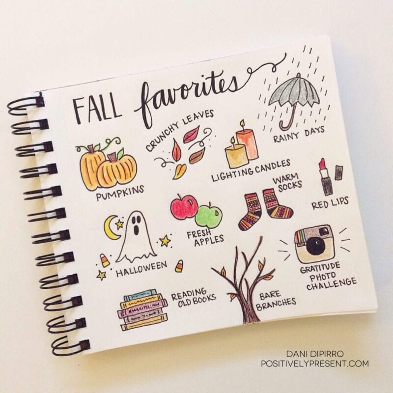 Fall Favorites Journaling Entry
