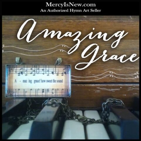 Amazing Grace Hymn Art Necklace 1