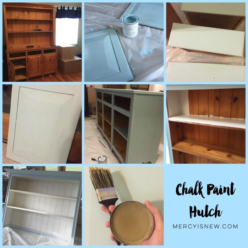 Chalk Paint Hutch collage