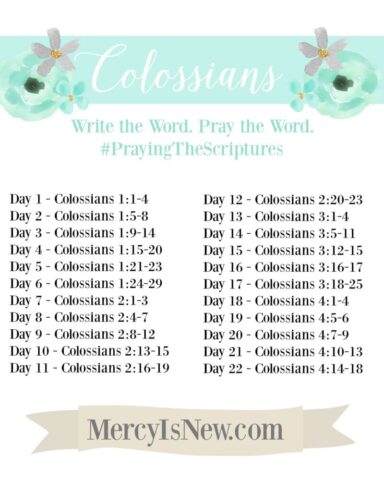 Colossians Write the Word