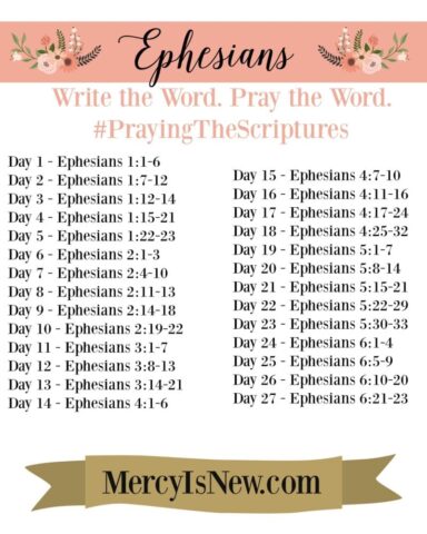 Ephesians Write the Word Pray the Word