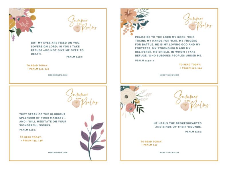 Summer in the Psalms Scripture Cards