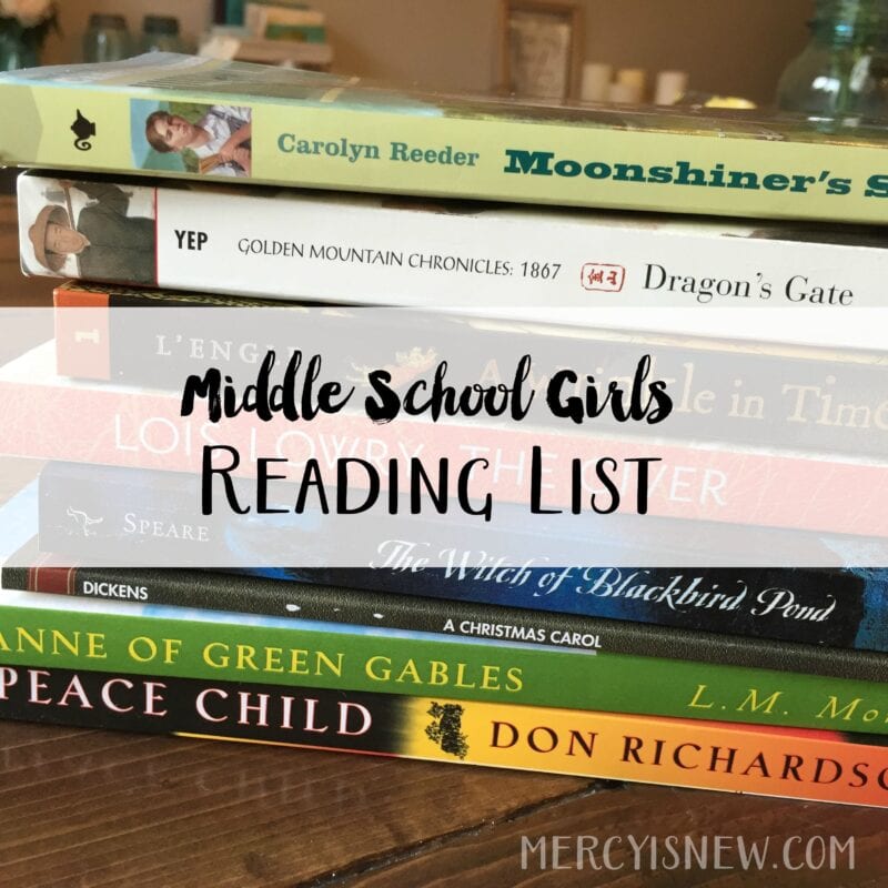 Middle School Girls Reading List