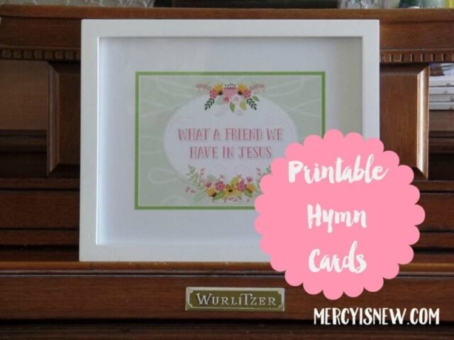 Printable Hymn Cards frame picture