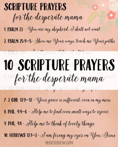 Scripture Prayers for Desperate Mama Printable