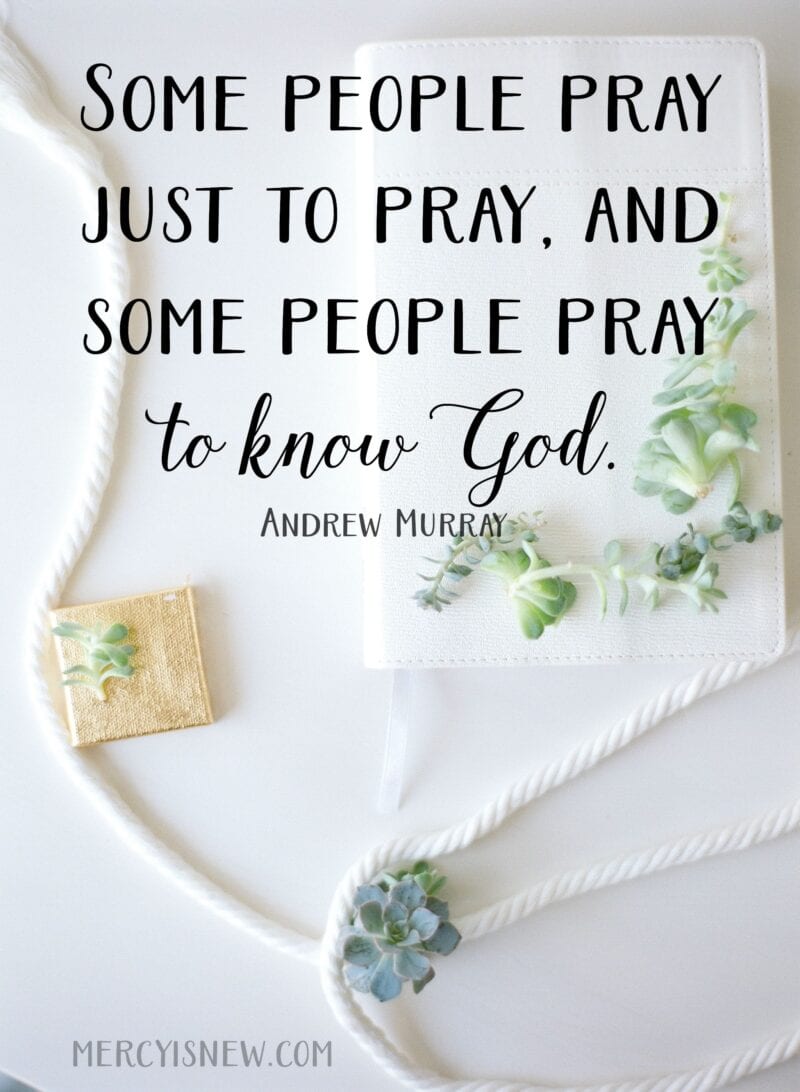 Some people pray just to pray