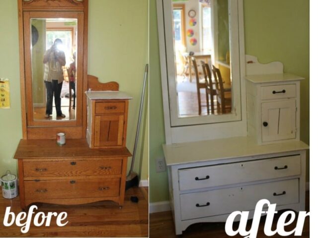 dresser before after