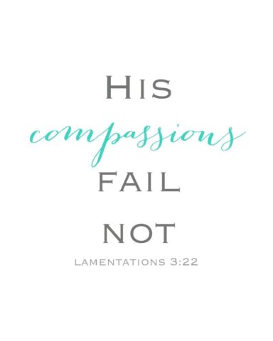 his compassions fail not
